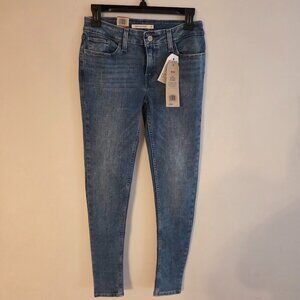 Levis 535 Super Skinny Mid Rise Blue Jeans